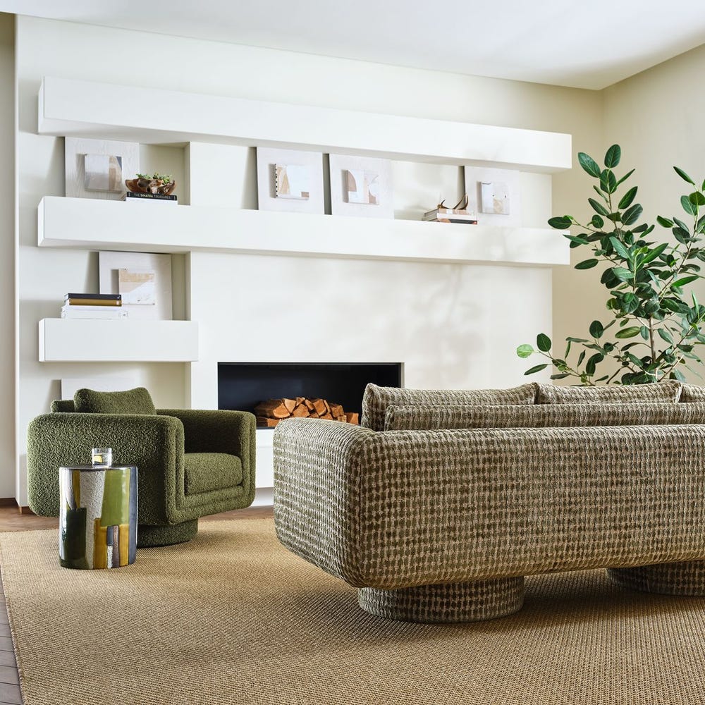 Graph Garden Stool - Green
