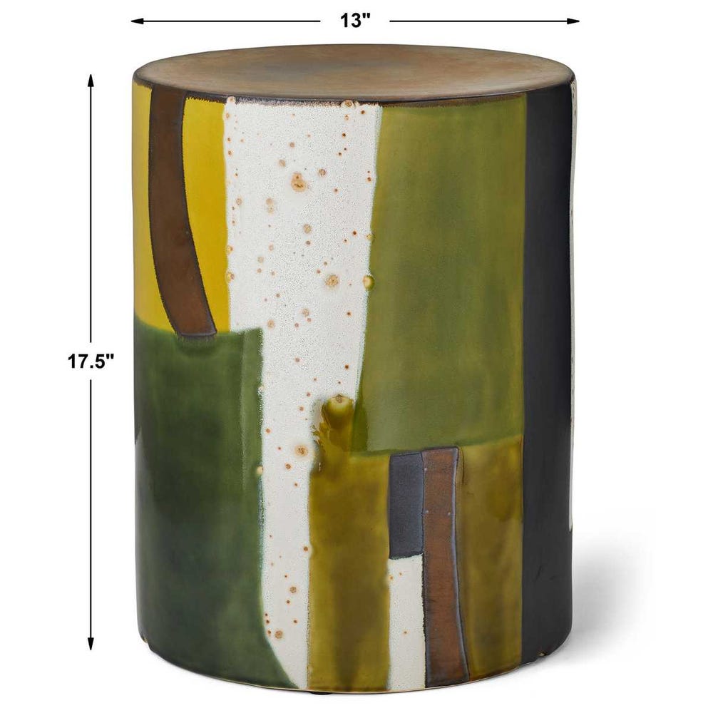 Graph Garden Stool - Green view 20