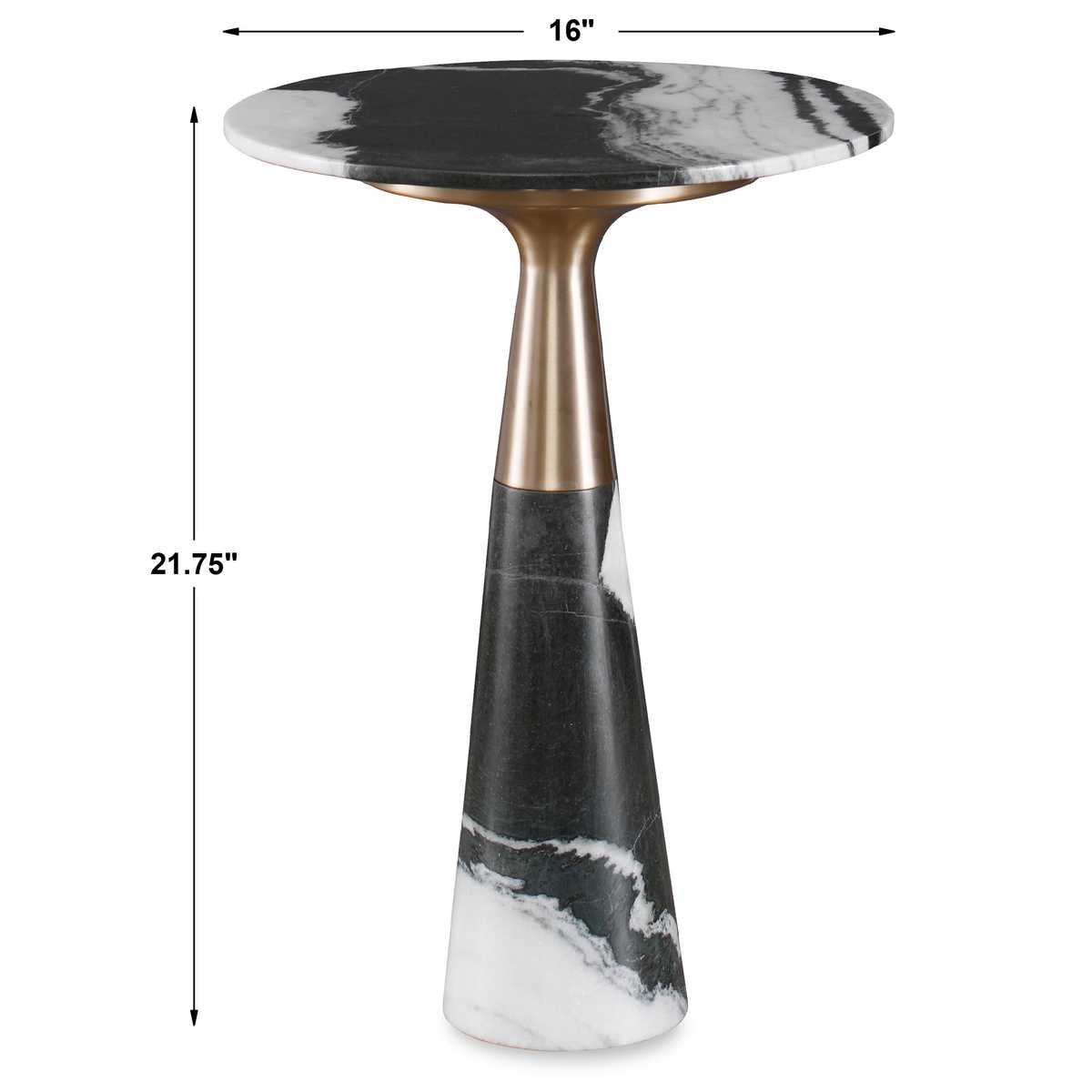 Pier Accent Table - Panda Marble view 9