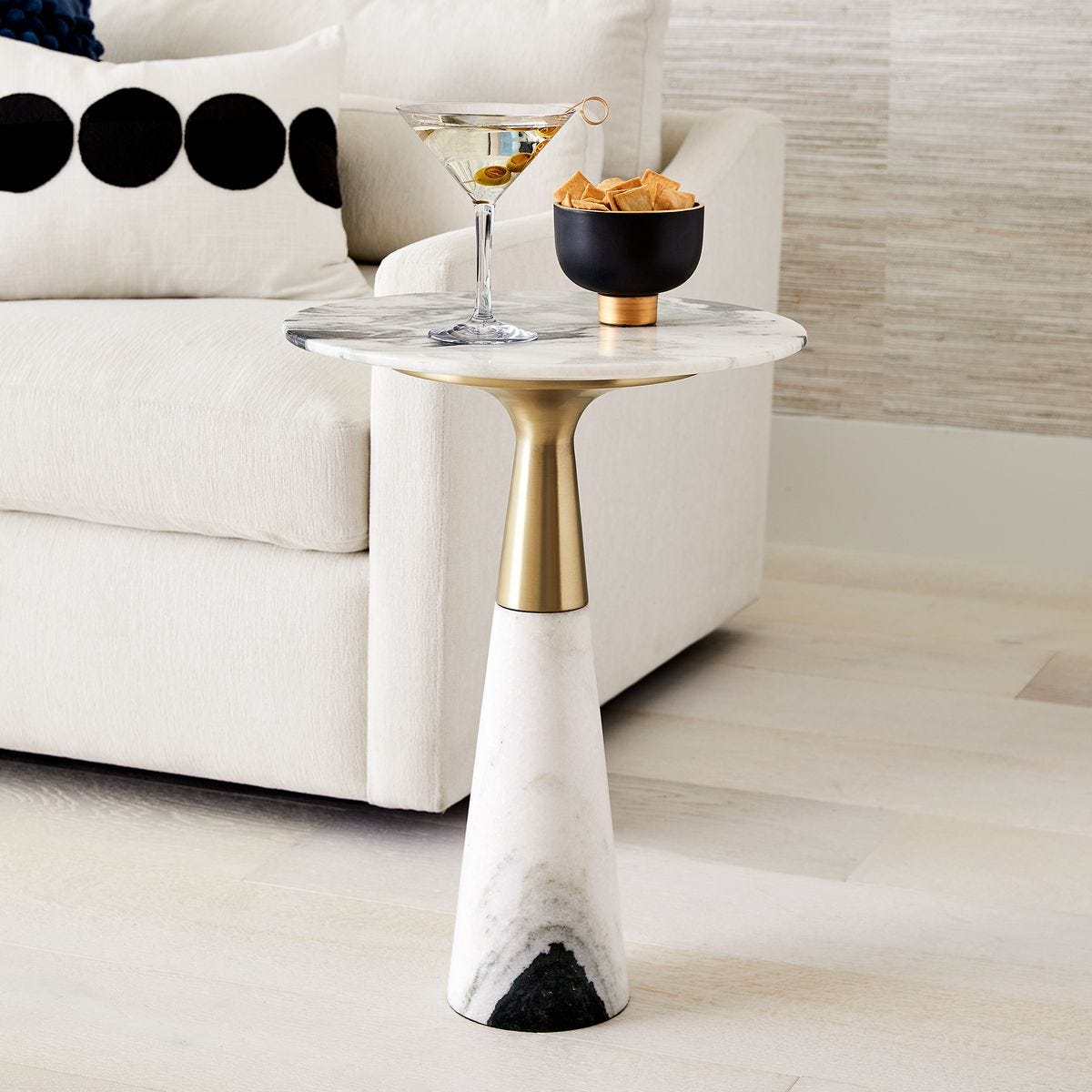 Pier Accent Table - Panda Marble view 7