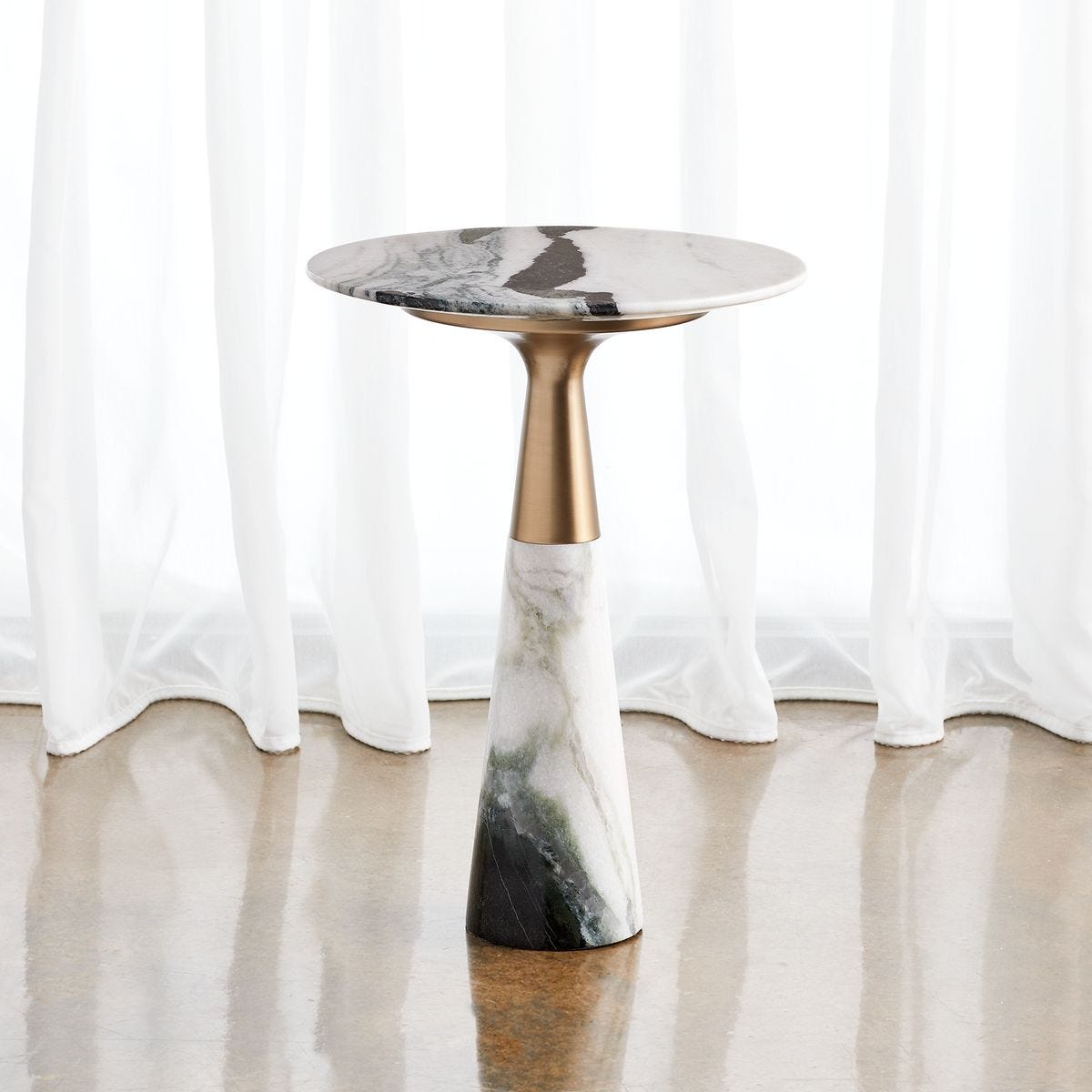 Pier Accent Table - Panda Marble view 8