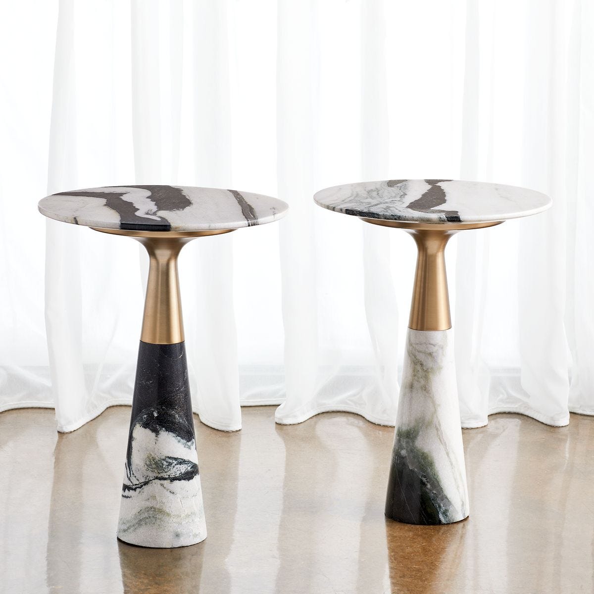 Pier Accent Table - Panda Marble view 6