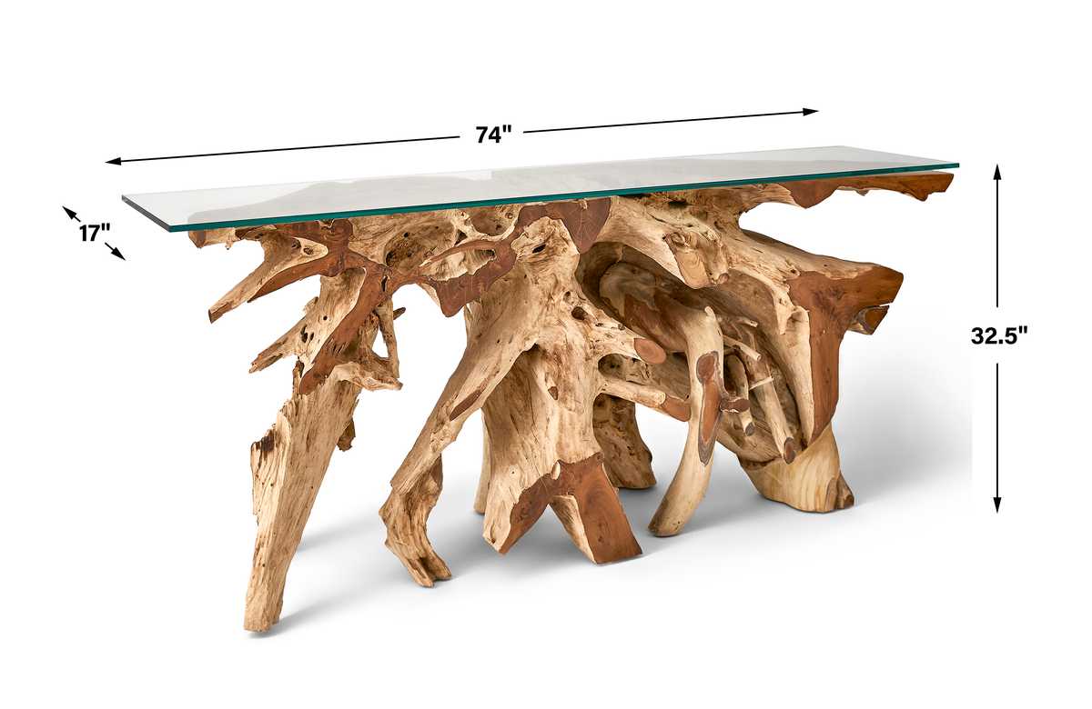 Center Root Console Table - 74x17, 2 Cartons - Uttermost