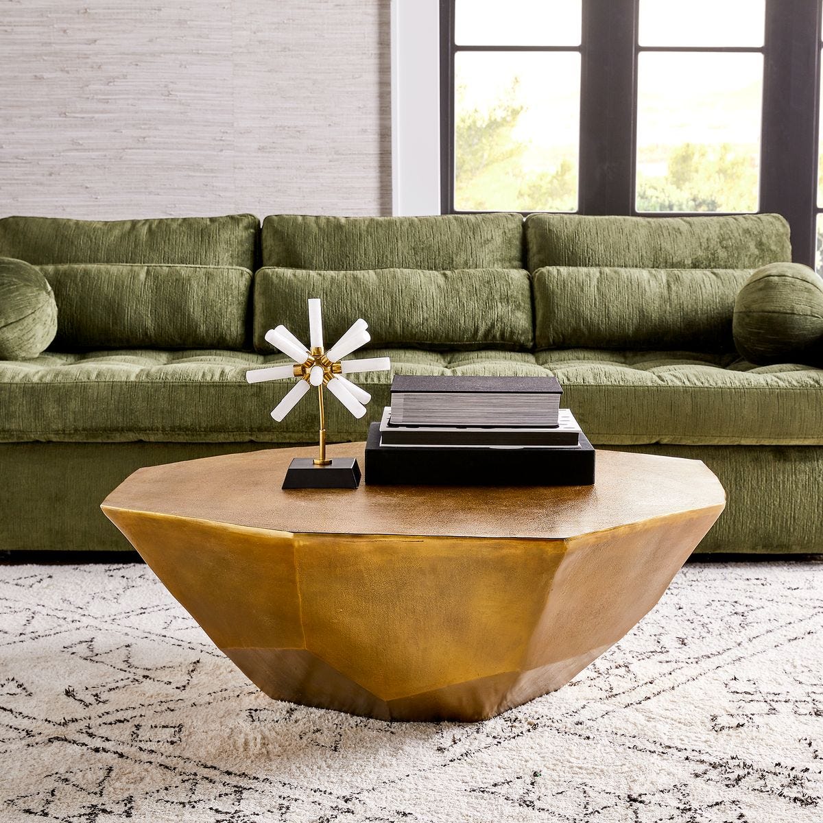 Cathenna Coffee Table - Brass Large - Uttermost