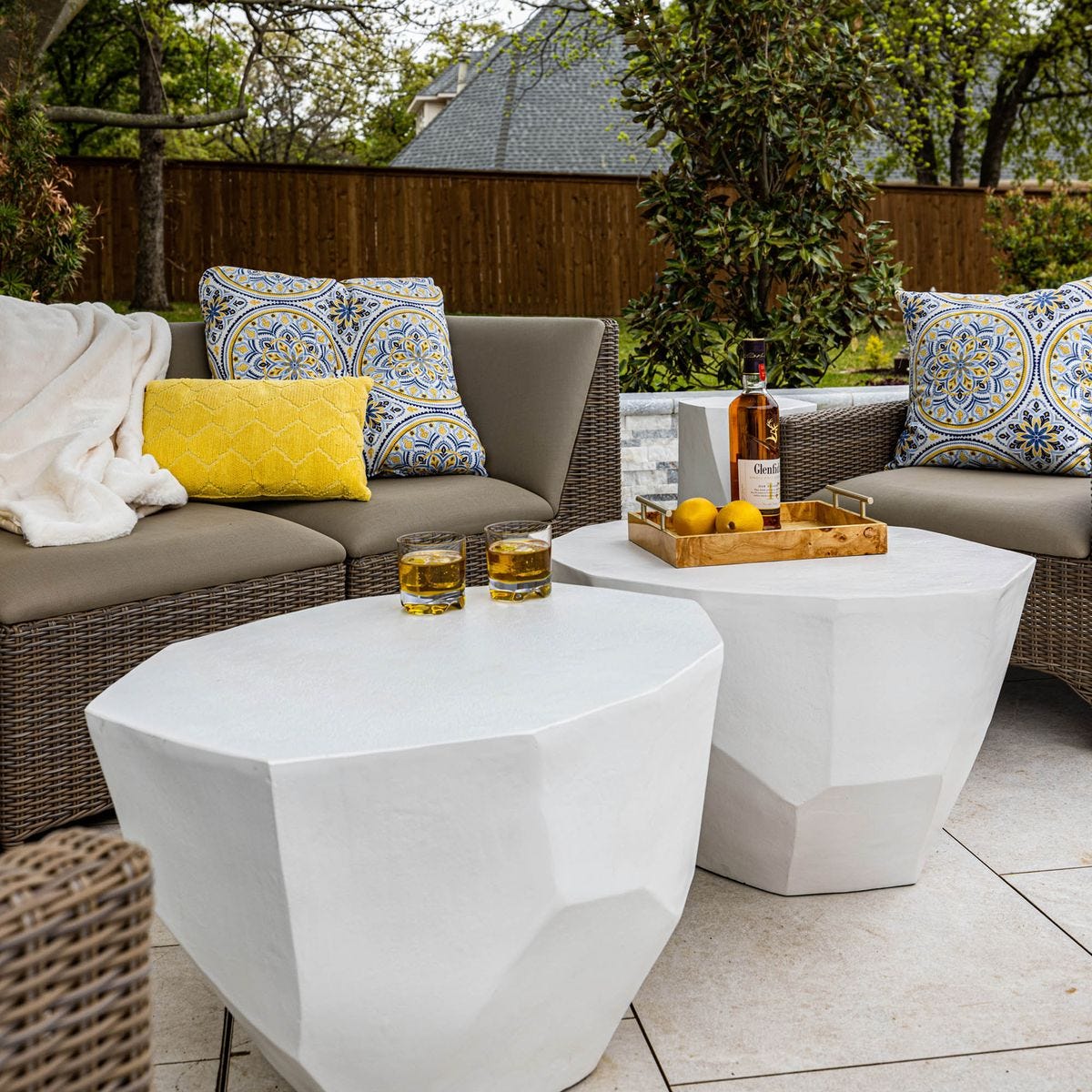 Cathenna Coffee Table - White Medium - Uttermost