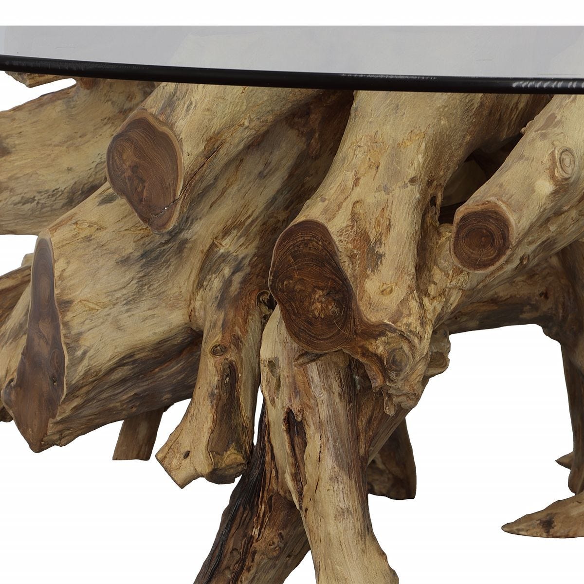 Center Root Coffee Table - Round, 56 Glass 2 CARTONS - Uttermost