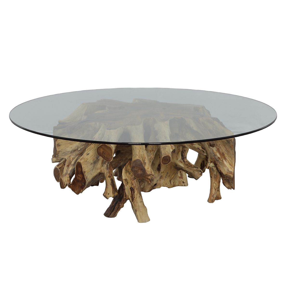 Center Root Coffee Table - Round, 56 Glass 2 CARTONS - Uttermost
