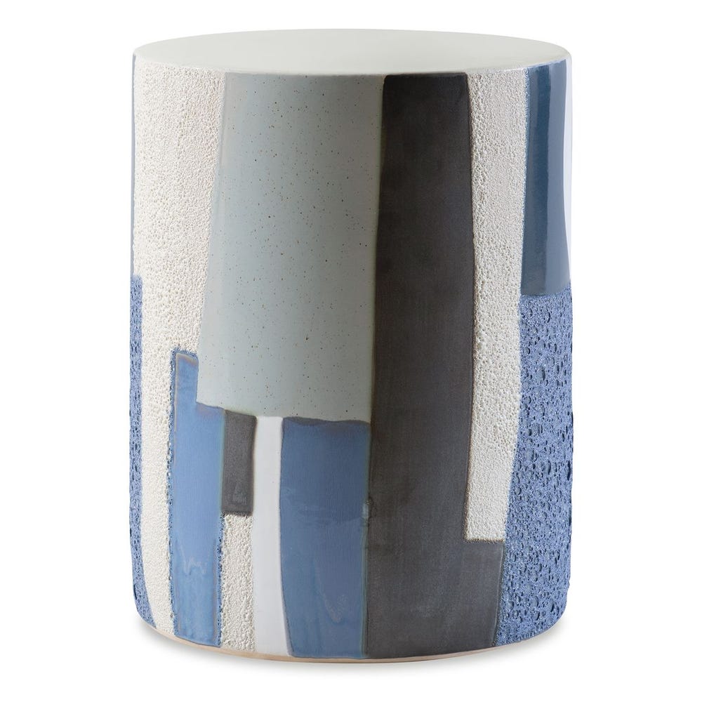 Graph Garden Stool - Blue view 8