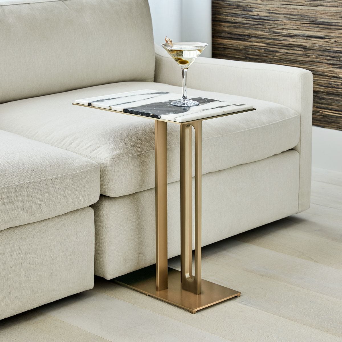 Cantilever Accent Table - Panda Marble - Revelation