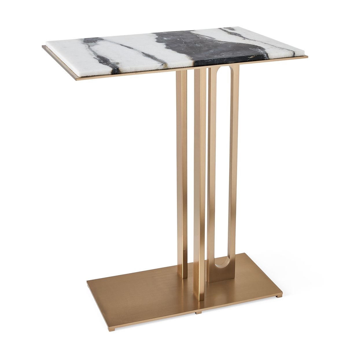 Cantilever Accent Table - Panda Marble view 2
