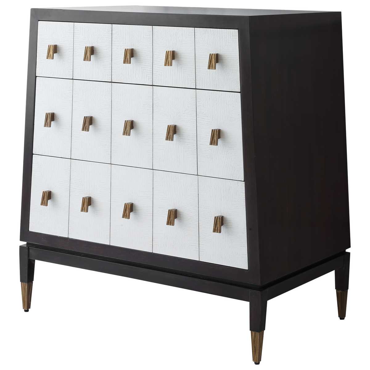 Pyramid Chest - Walnut/White - Uttermost