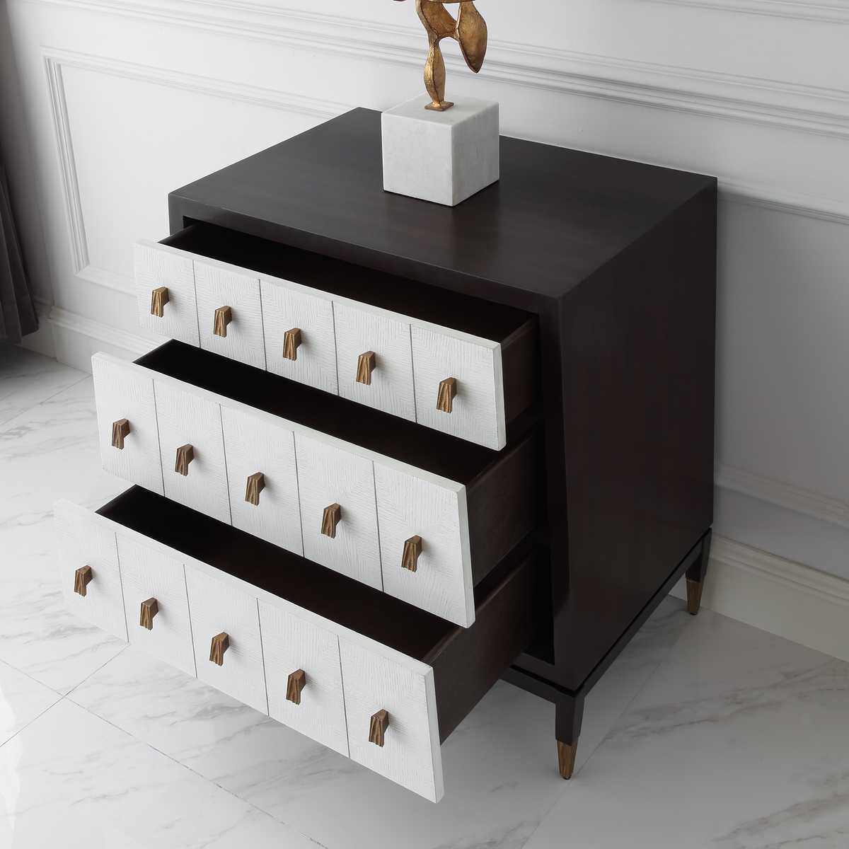 Pyramid Chest - Walnut/White - Uttermost
