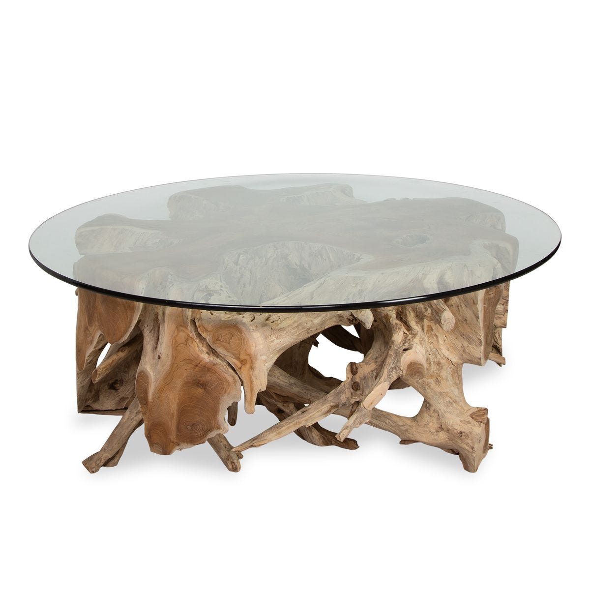 Center Root Coffee Table - Round, 46 Glass 2 CARTONS - Uttermost