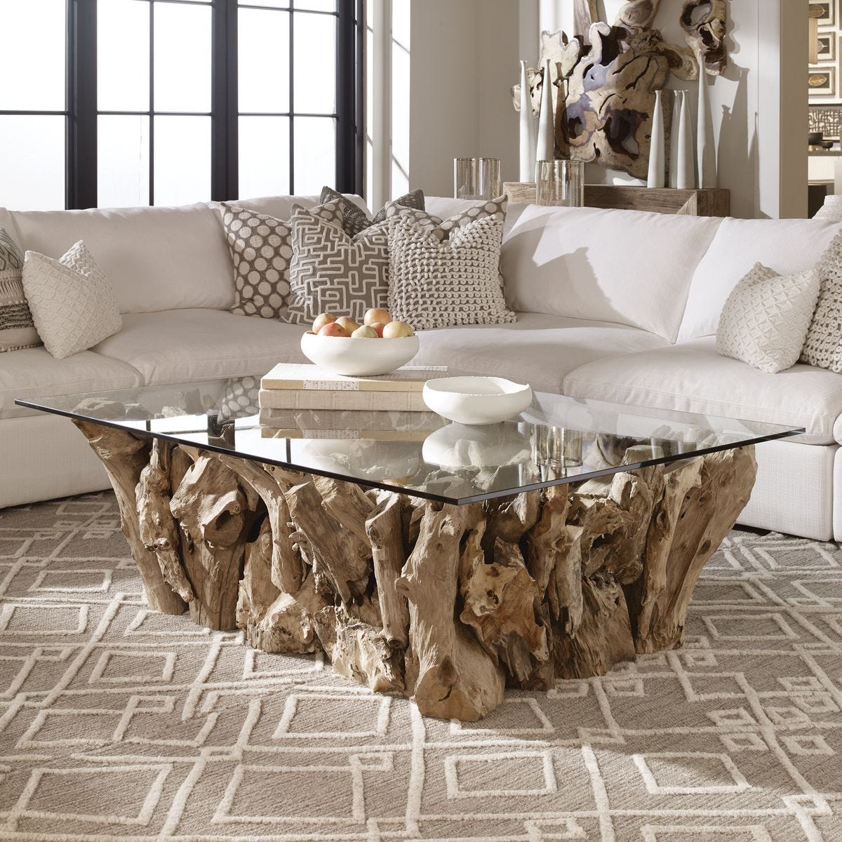 Teak Root Coffee Table, 2 Cartons - Uttermost