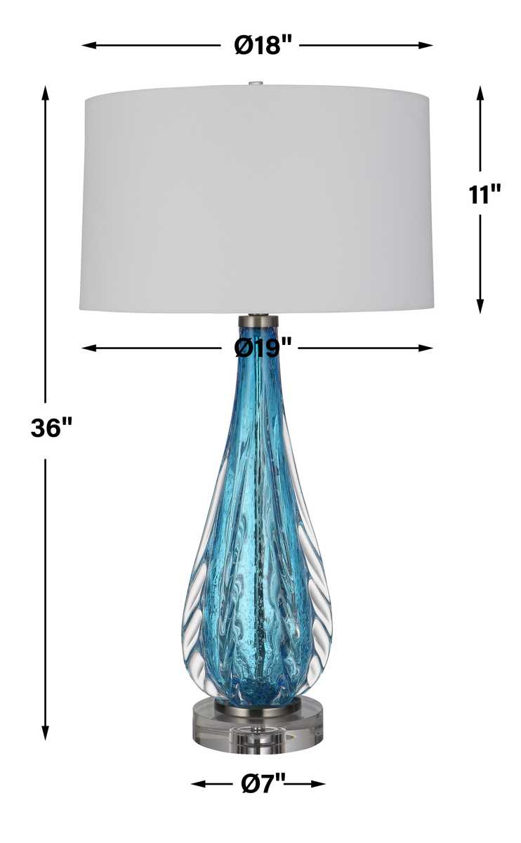 Venezia Table Lamp - Blue - Uttermost