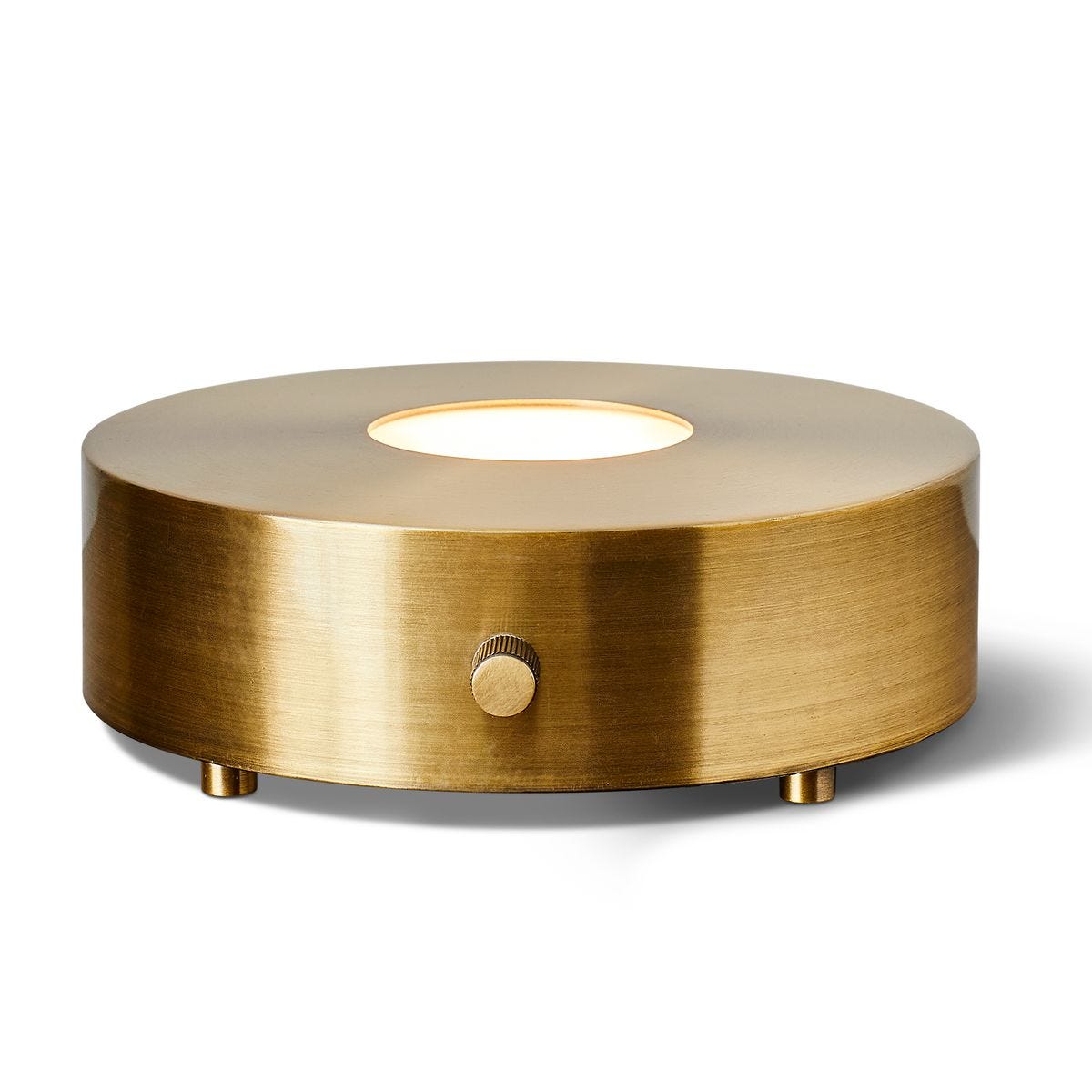 Lighted Plateau Lamp - Round Brass - Uttermost