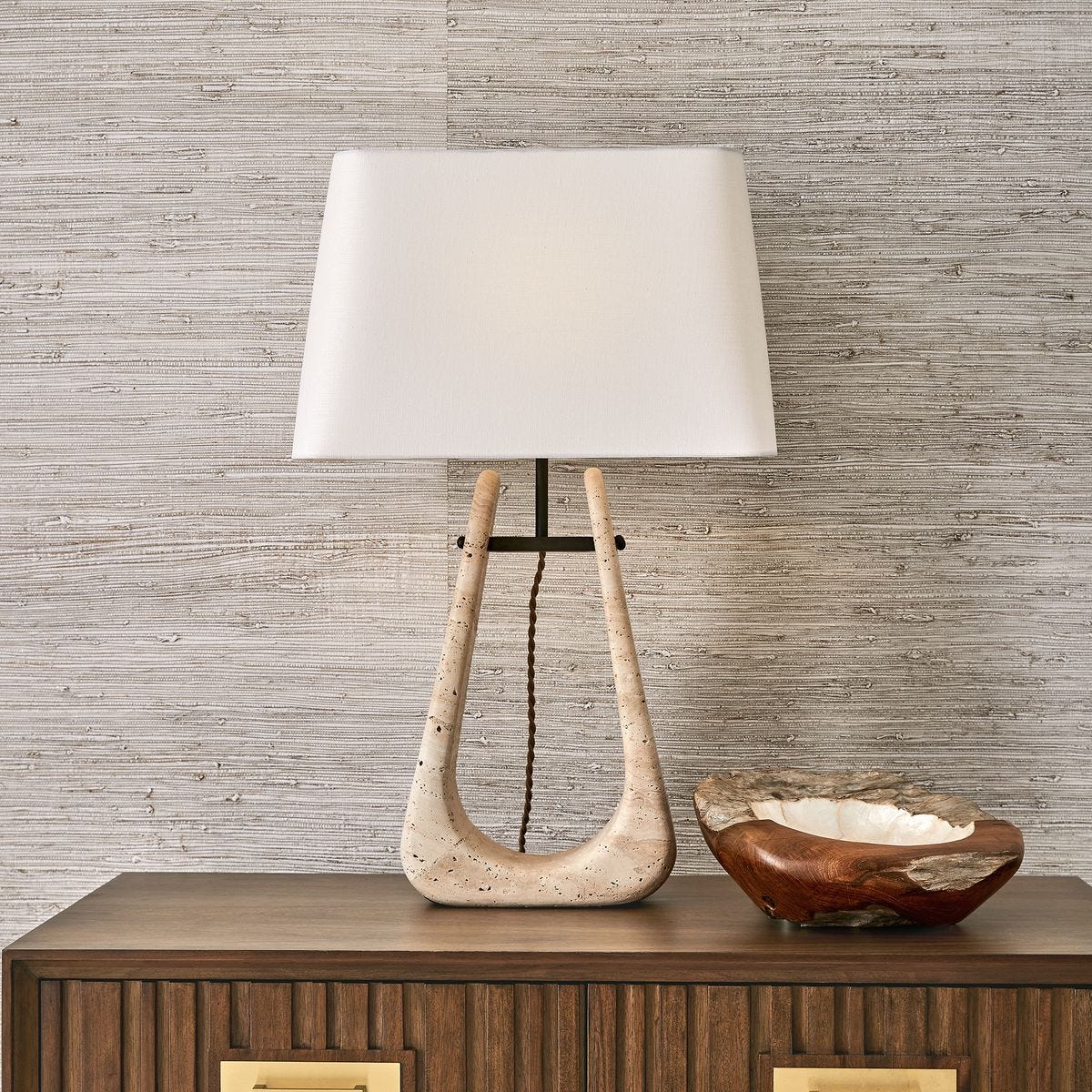 Crossbow Table Lamp - Travertine - Revelation