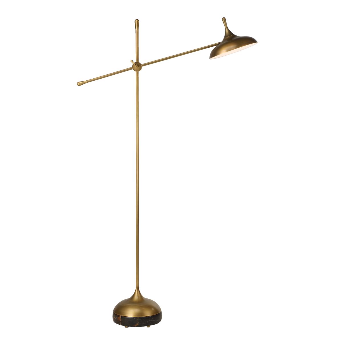 Kiss Adjustable Arm Floor Lamp - Michelangelo Marble - Uttermost