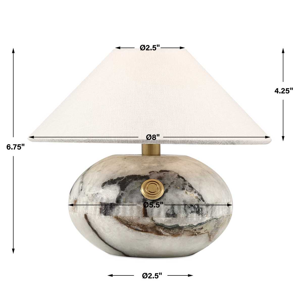 Curling Stone Rechargeable Mini Lamp - Marble - Revelation
