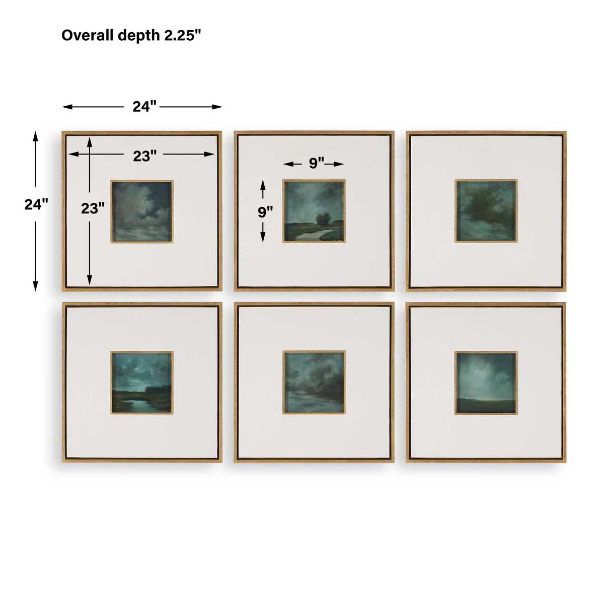 Evening Cumulation Framed Canvases, S/6 view 11