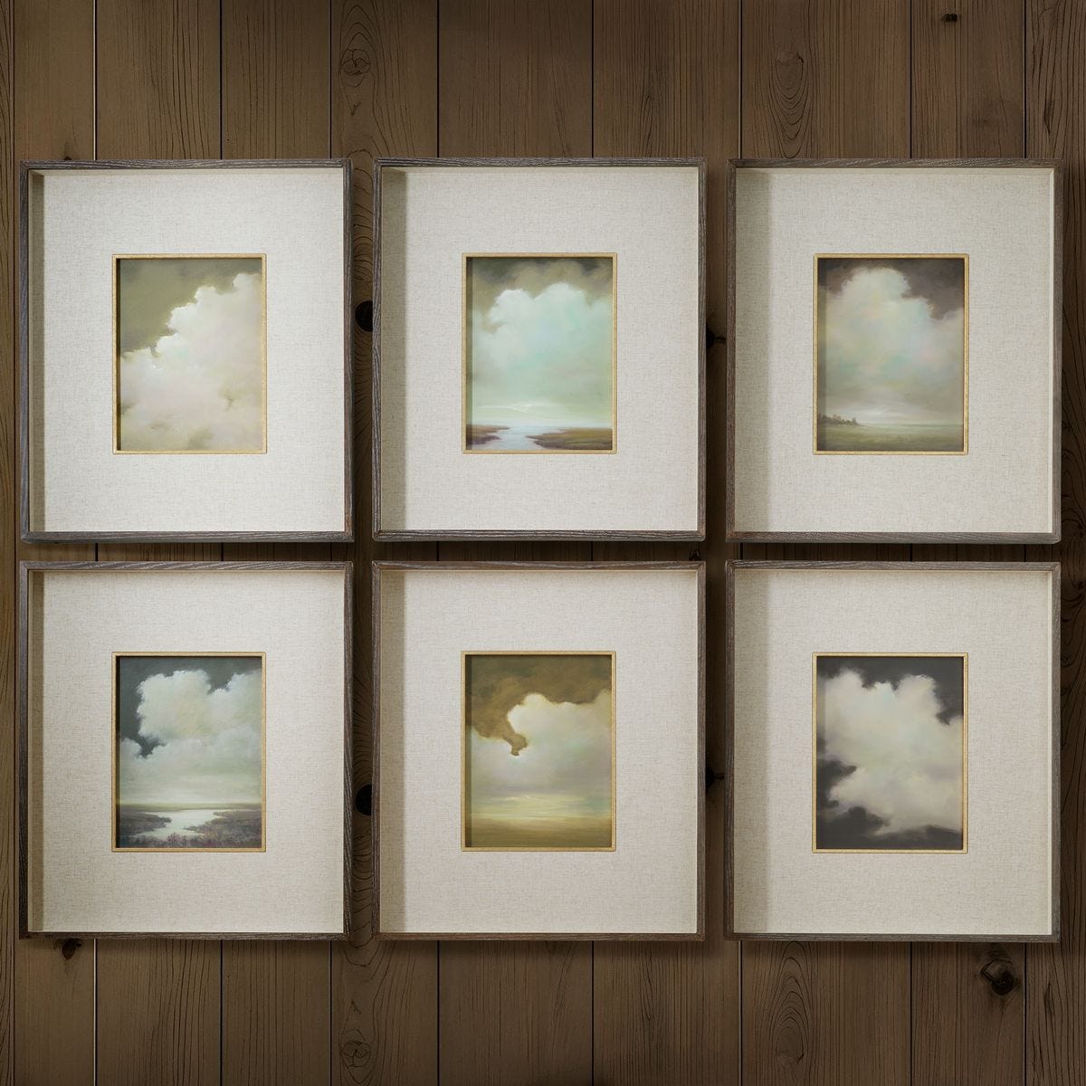 Autumn Cumulation Framed Canvases, S/6