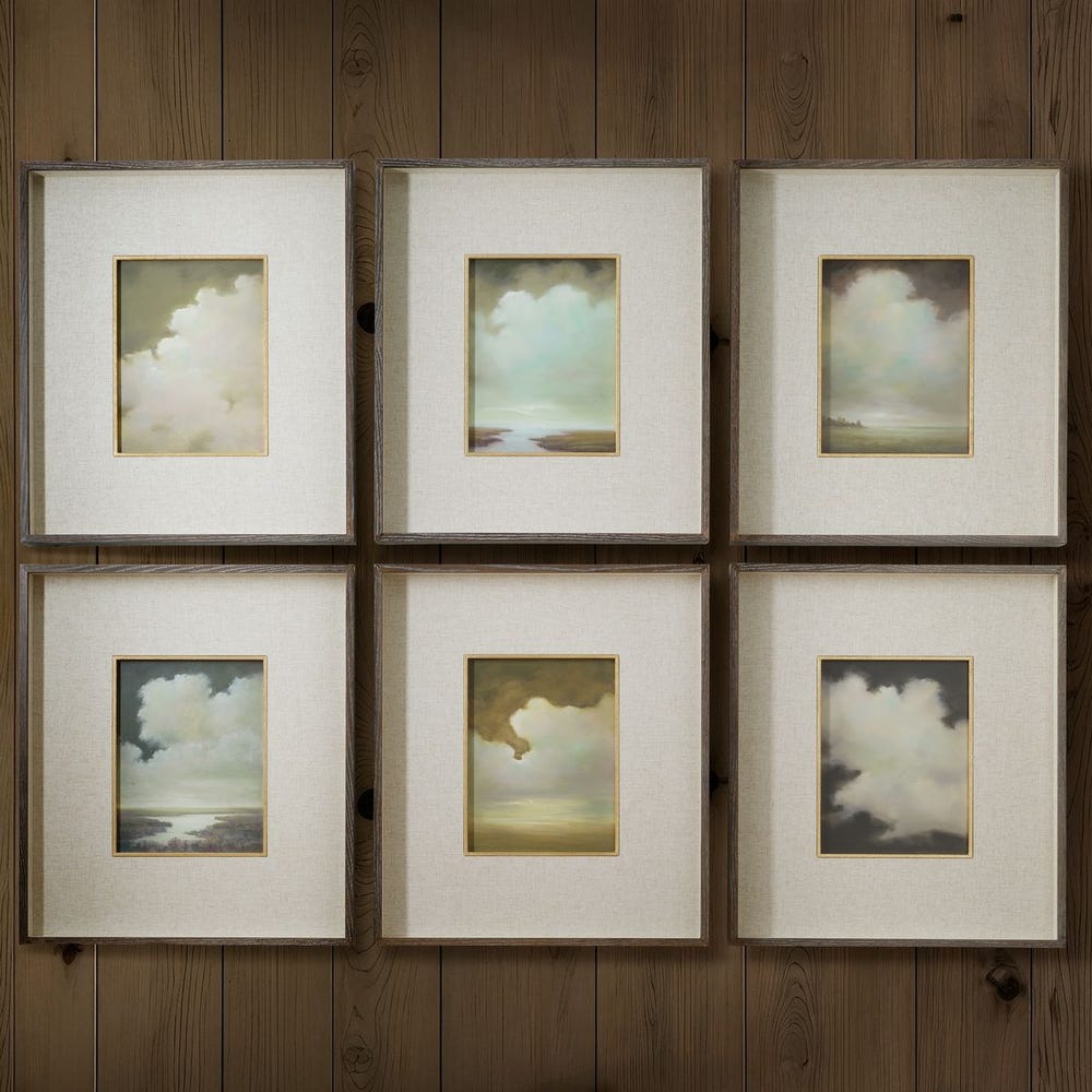 Autumn Cumulation Framed Canvases, S/6
