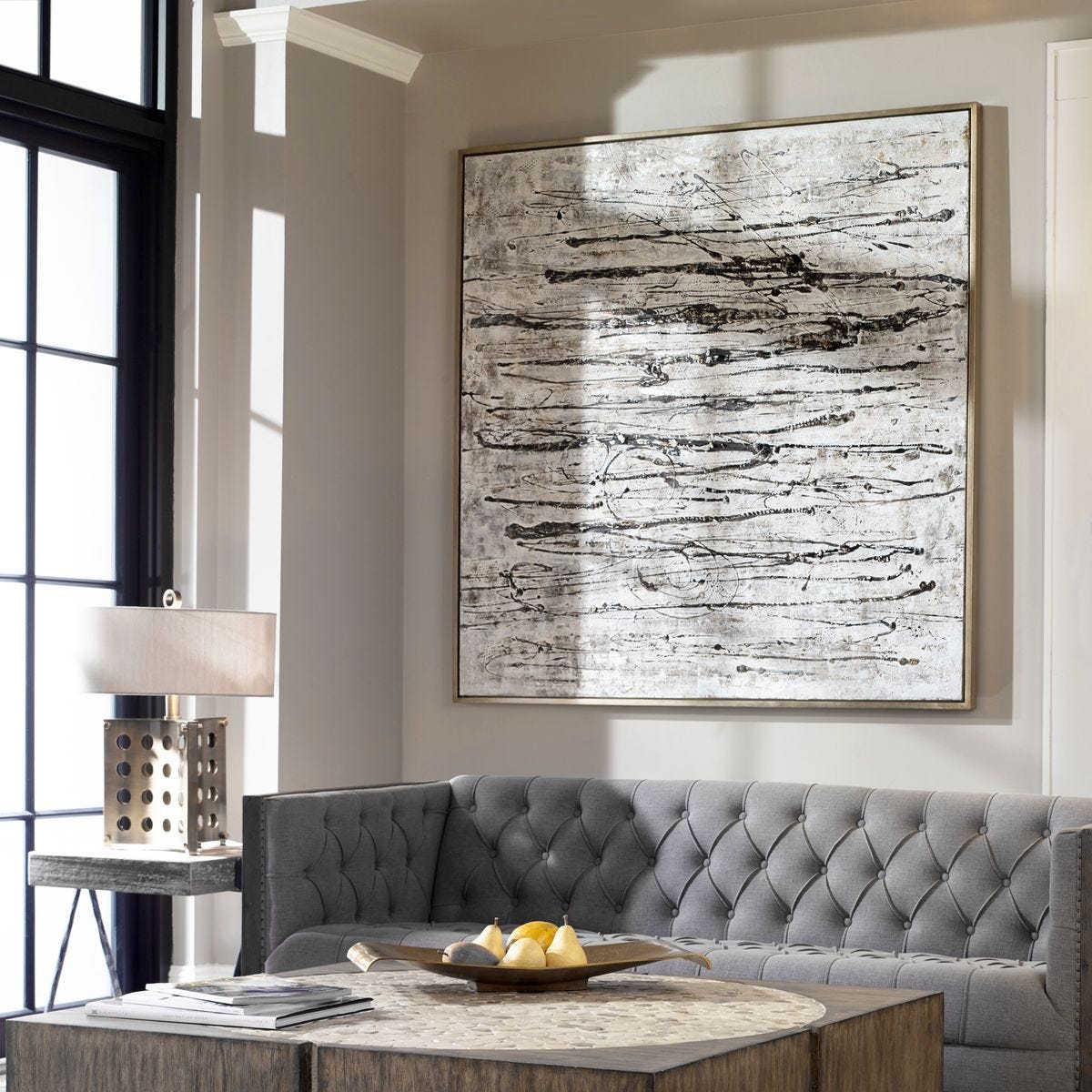 Scribbles Hand Painted Canvas - Uttermost