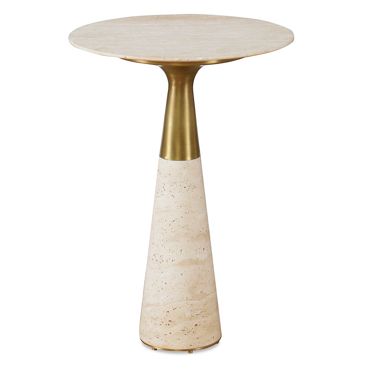 Pier Accent Table - Beige Travertine - Uttermost