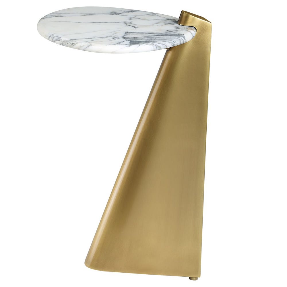 Strum Accent Table - Arabescato Marble view 15