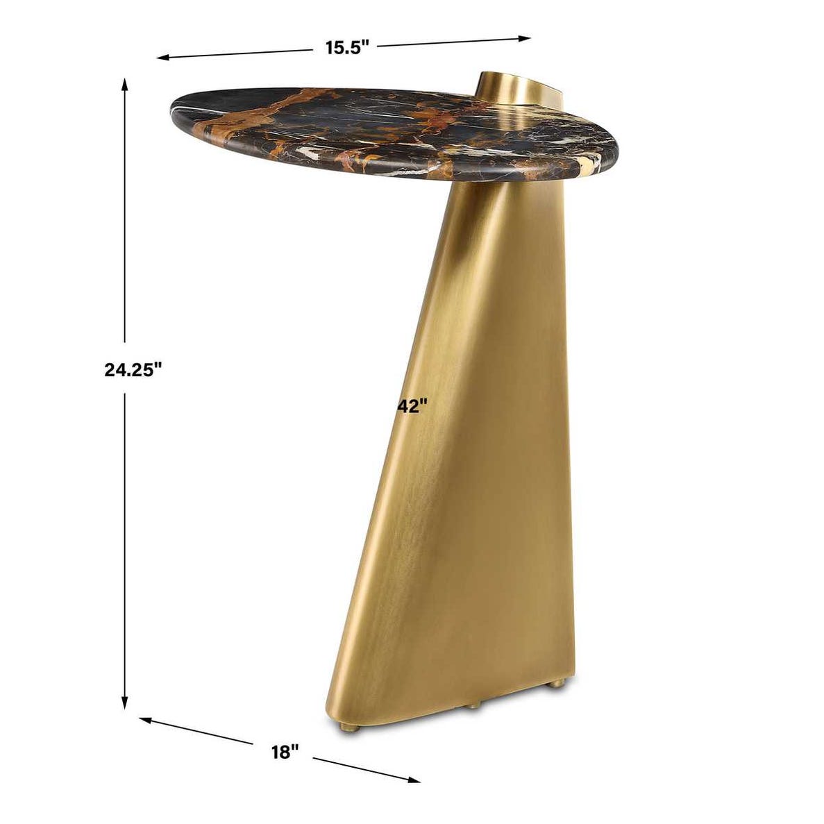 Strum Accent Table - Michelangelo Marble view 20