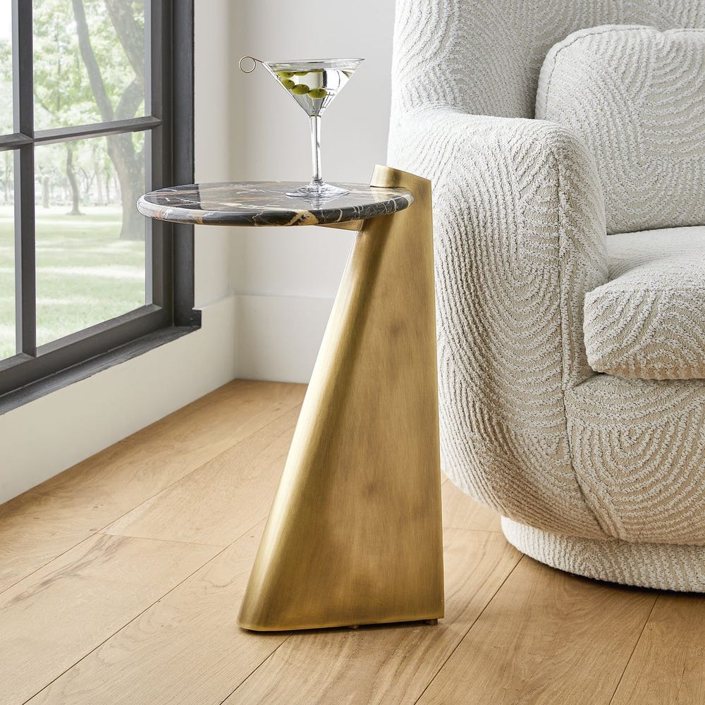 Strum Accent Table - Michelangelo Marble view 13