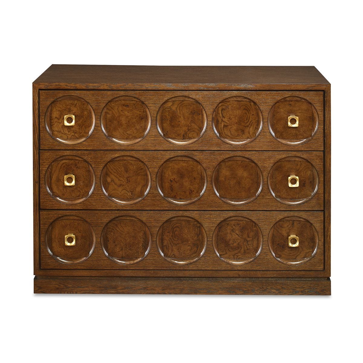 Roundabout 3 Drawer Chest - Cocoa Brown - Uttermost