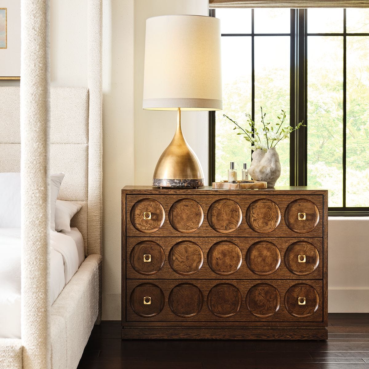 Roundabout 3 Drawer Chest - Cocoa Brown - Uttermost
