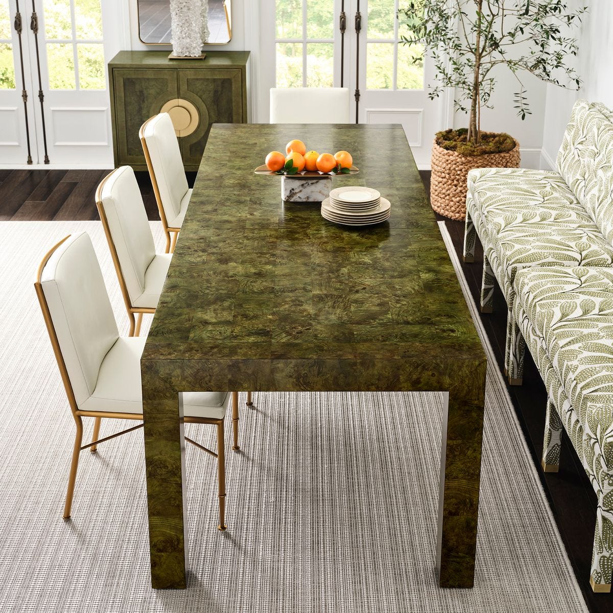 Ingrain Extension Dining Table - Olive - Uttermost