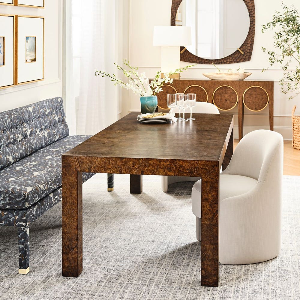 Ingrain Extension Dining Table - Cocoa Brown view 9