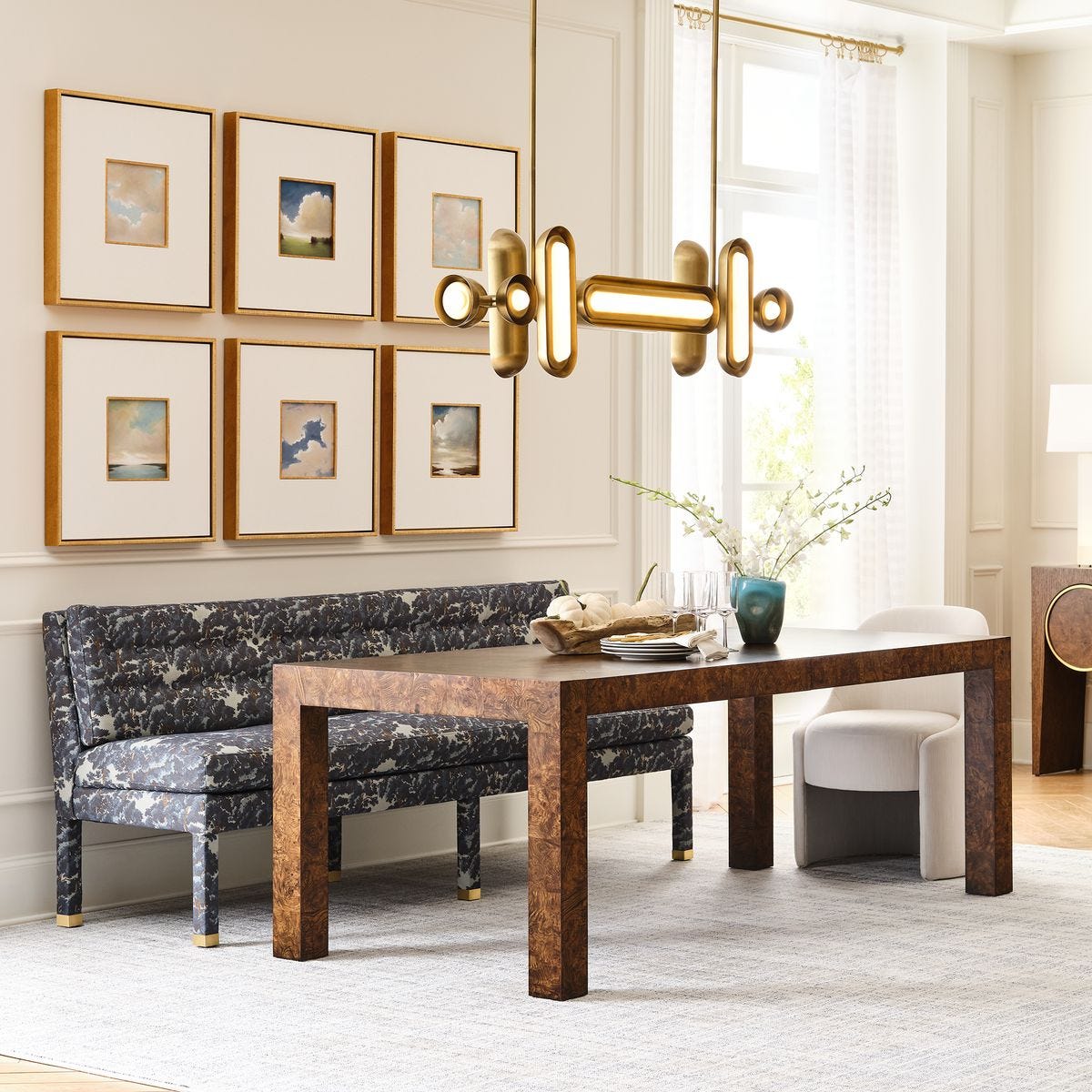 Ingrain Extension Dining Table - Cocoa Brown - Uttermost