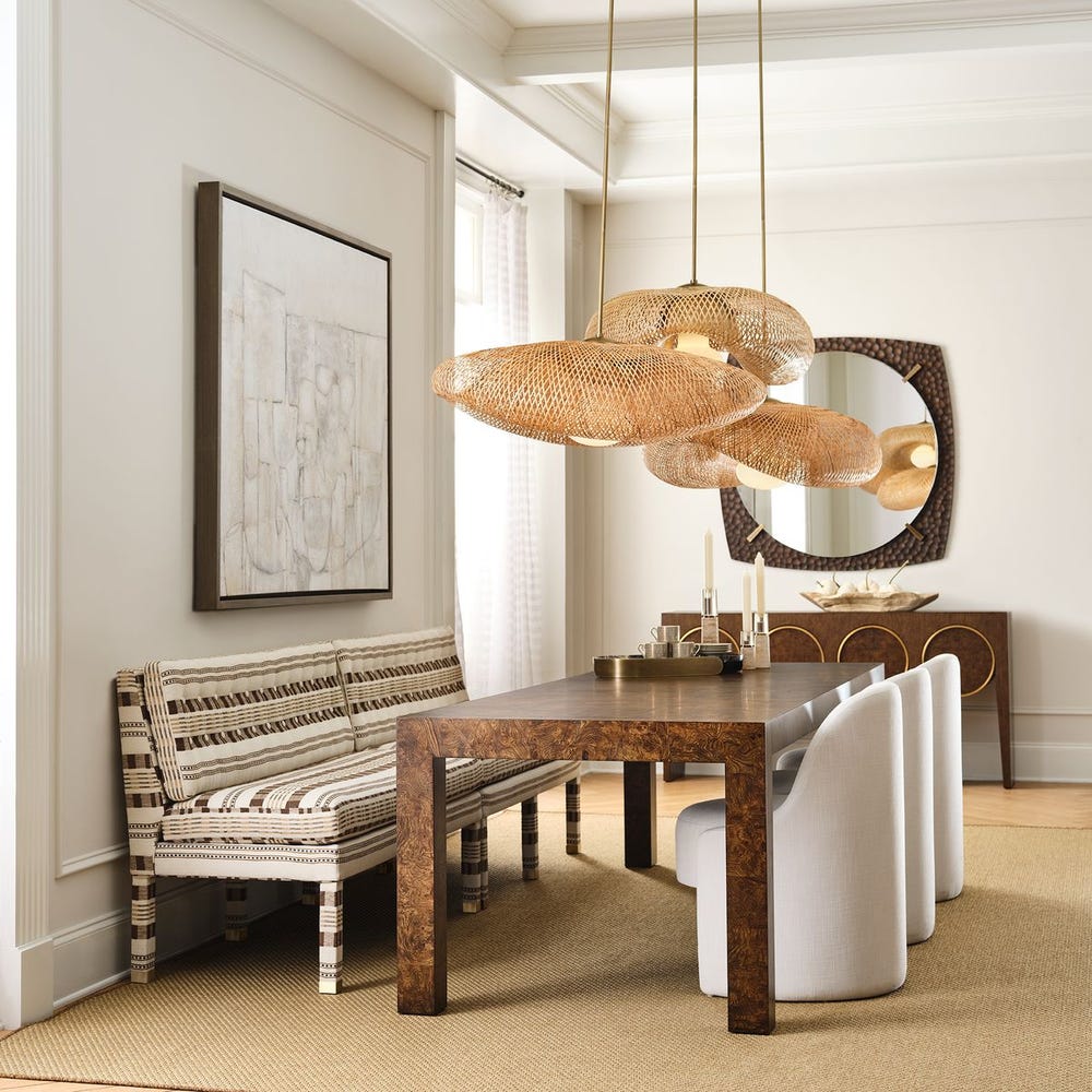 Ingrain Extension Dining Table - Cocoa Brown view 11