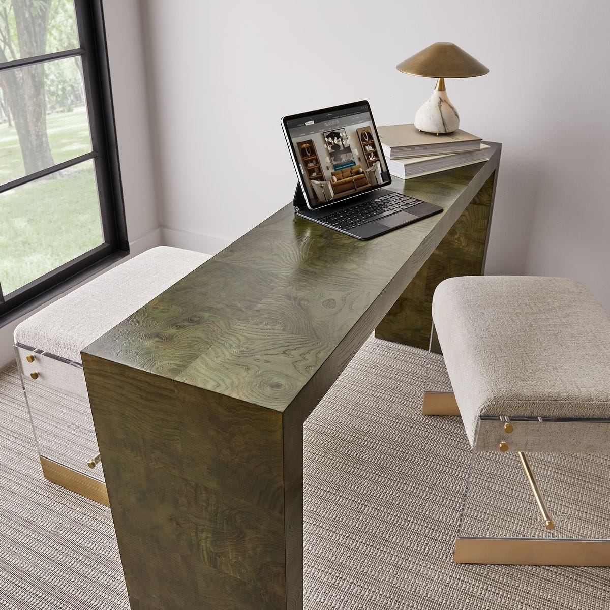 Ingrain Console Table - Olive view 4