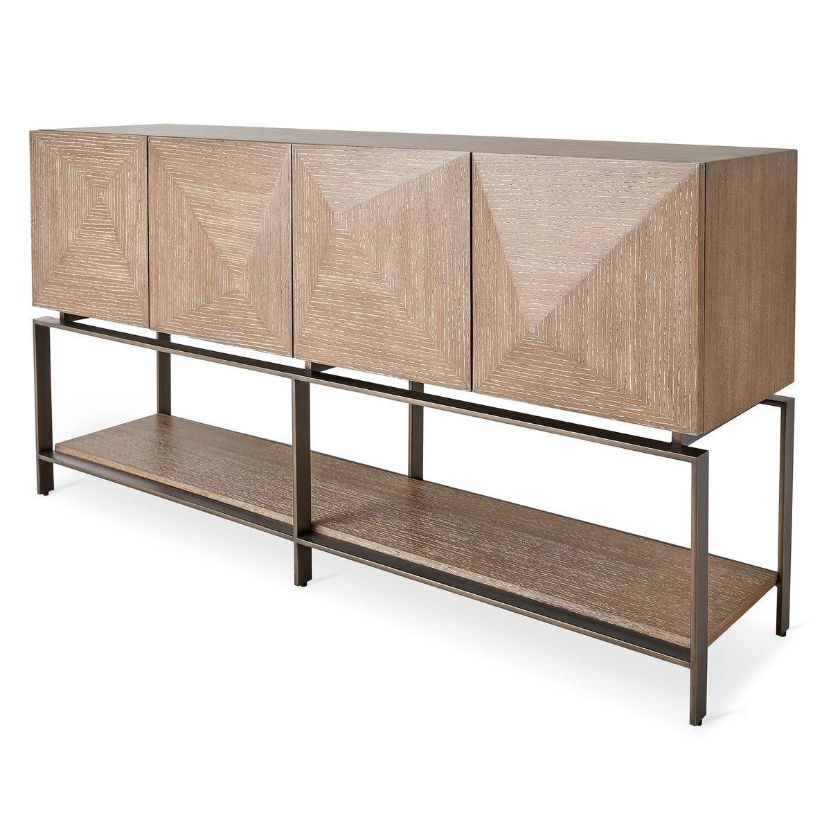 Trapezoid 4 Door Cabinet - Uttermost
