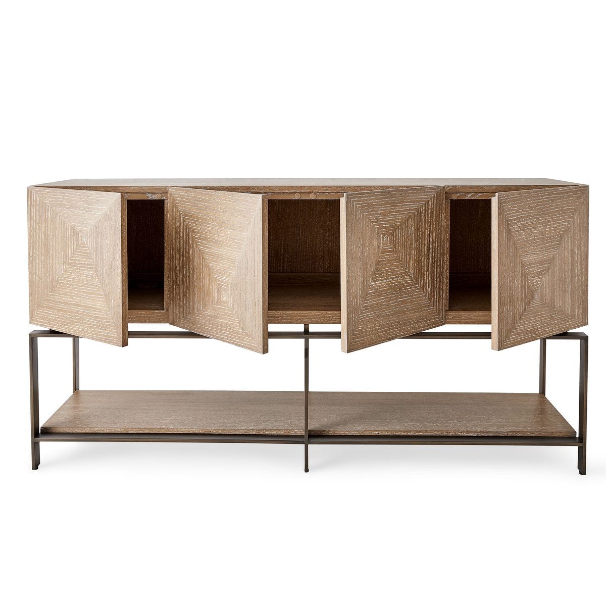 Trapezoid 4 Door Cabinet - Uttermost