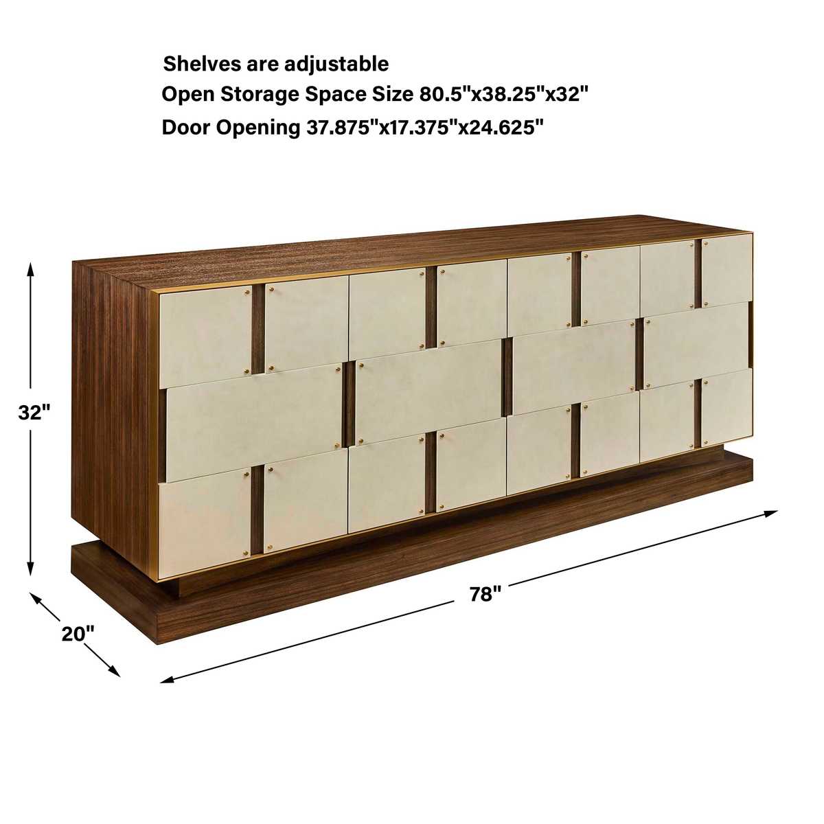 Block Buster 4 Door Cabinet - Uttermost