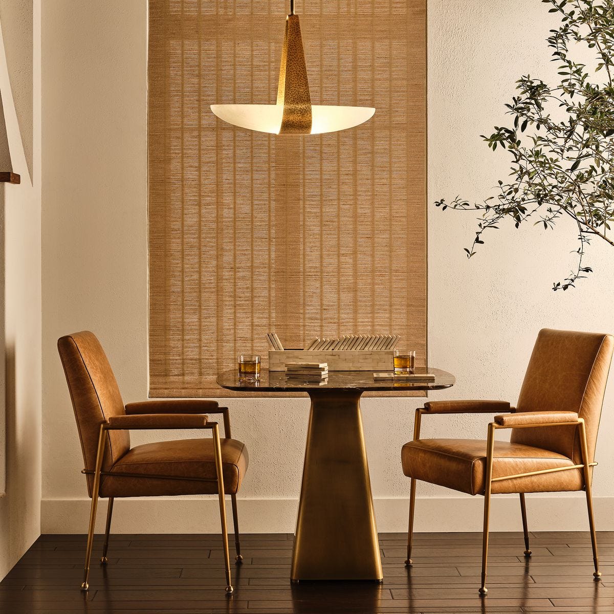 Equilateral Bistro Table - Michelangelo/Brass, 2 CARTONS - Revelation