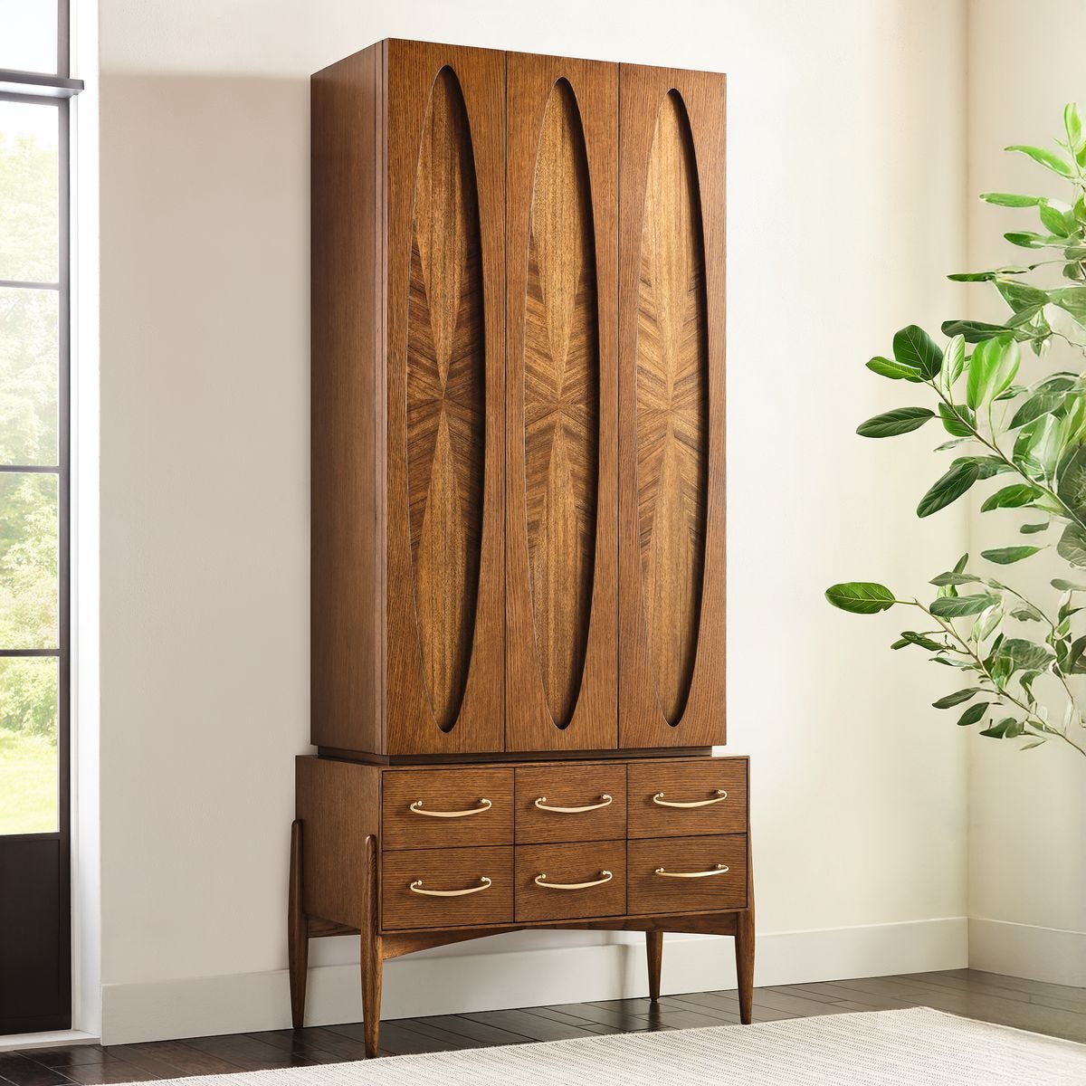 Tiger Eye Tall Cabinet, 2 CARTONS - Uttermost