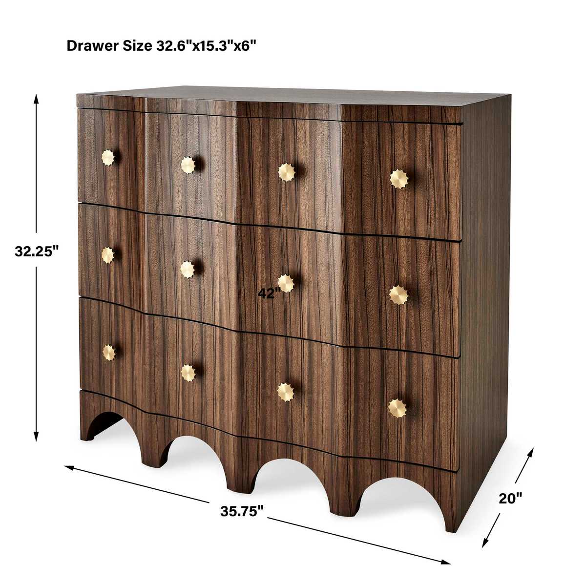 Grand Flute 3 Drawer Chest view 10