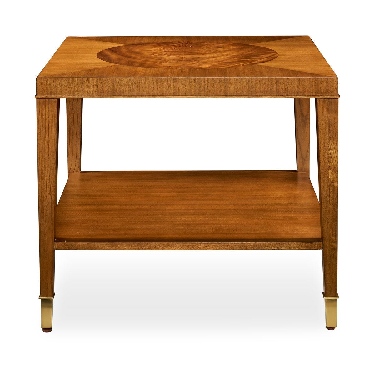 Marquetry Side Table - Medium Golden Brown view 2