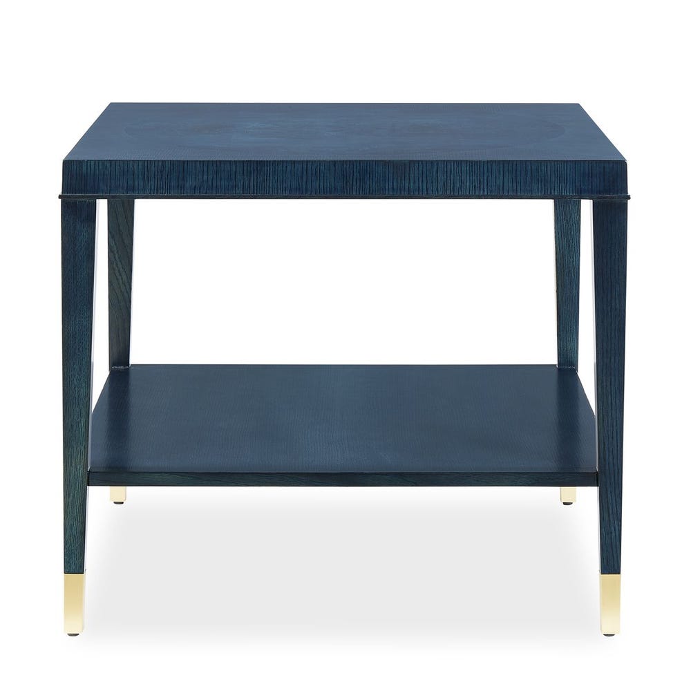 Marquetry Side Table - True Blue