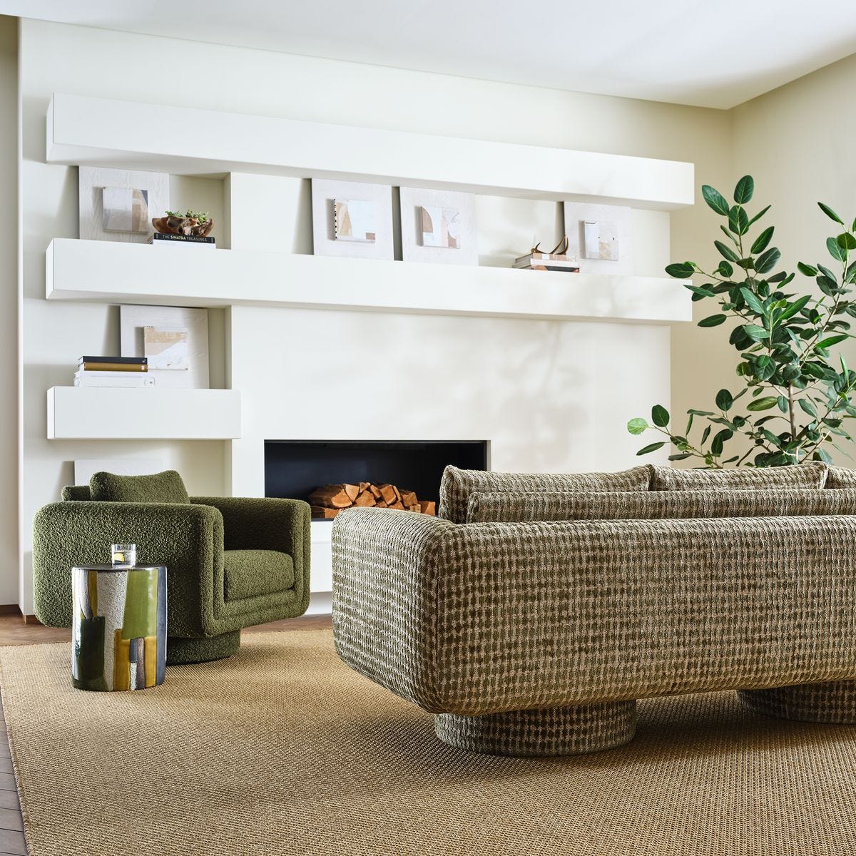 Loop Swivel Chair - Bumpy Ride Moss - Uttermost