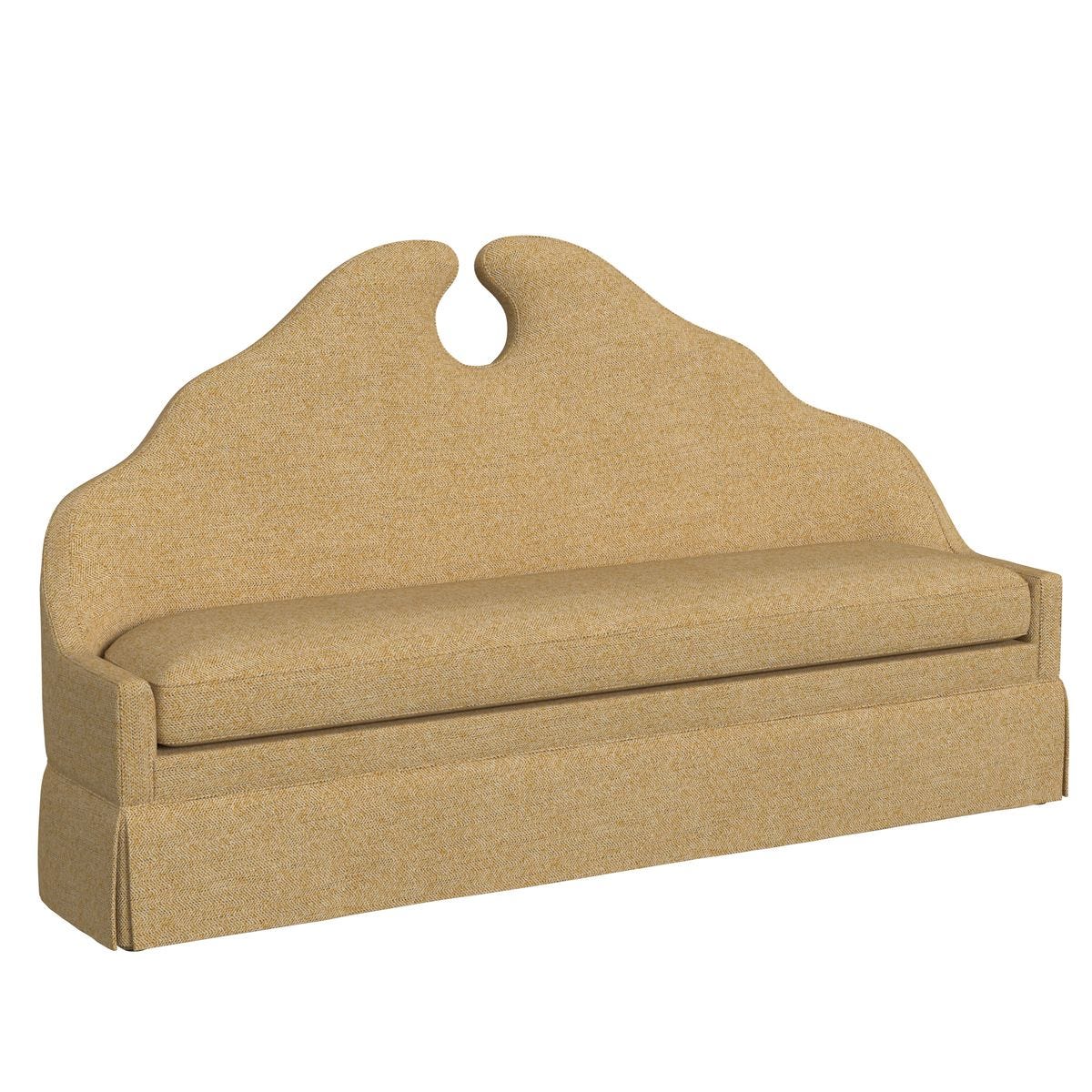Keyhole Skirted Bench - Tweedy Bird Goldfinch view 3