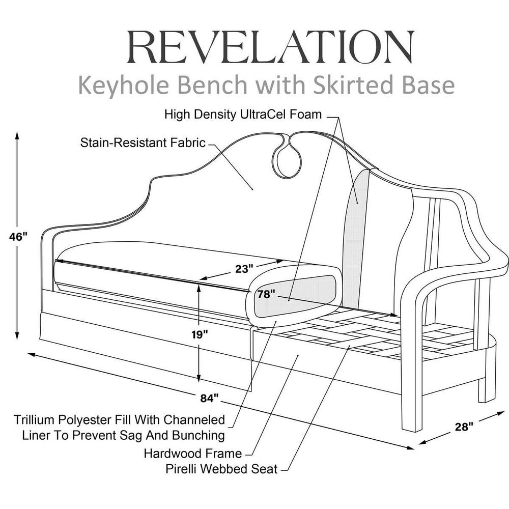 Keyhole Skirted Bench - Tweedy Bird Purple Finch view 12