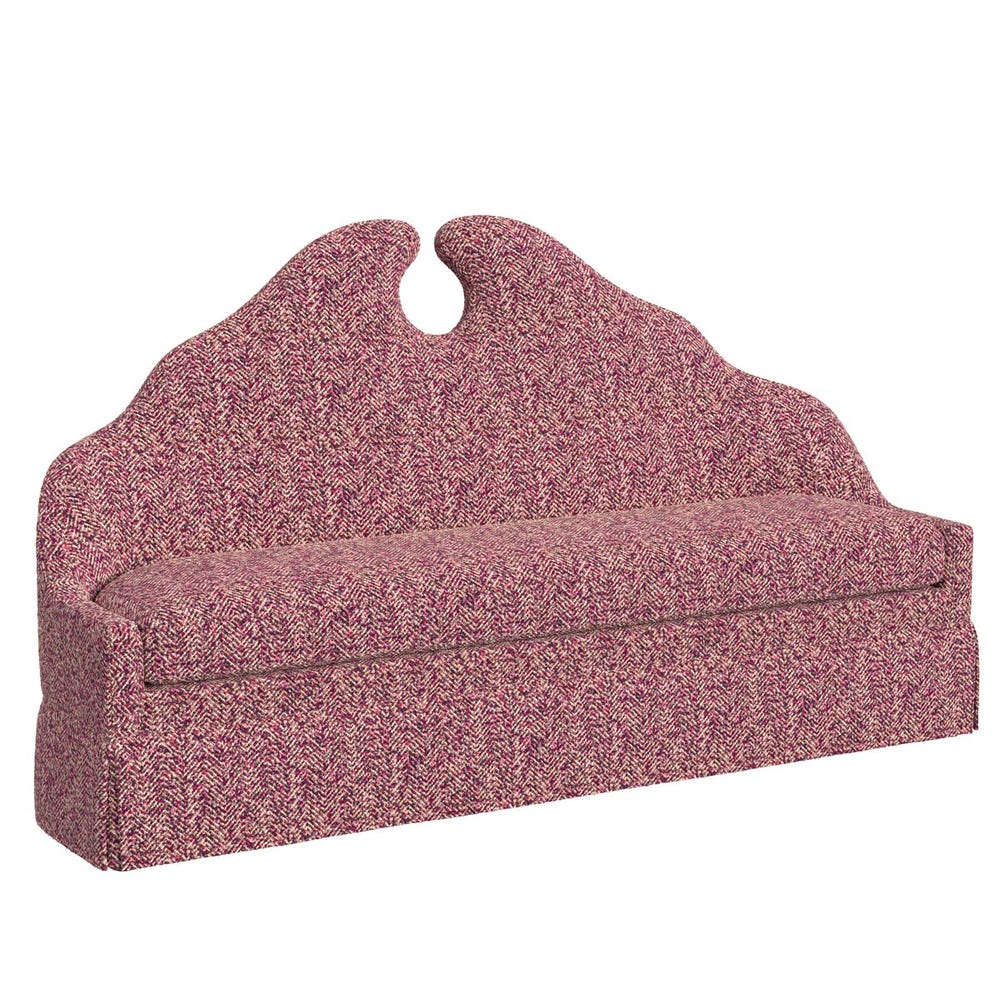 Keyhole Skirted Bench - Tweedy Bird Purple Finch view 9